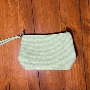 Talbots Woven Wristlet Clutch in Light Green